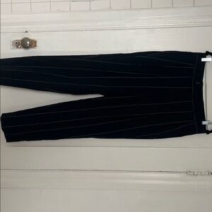 Men's Black Striped Dress Pants